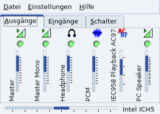 KMix Hauptansicht