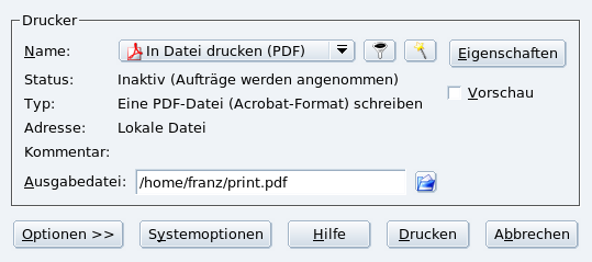 Erstellen einer PDF-Datei