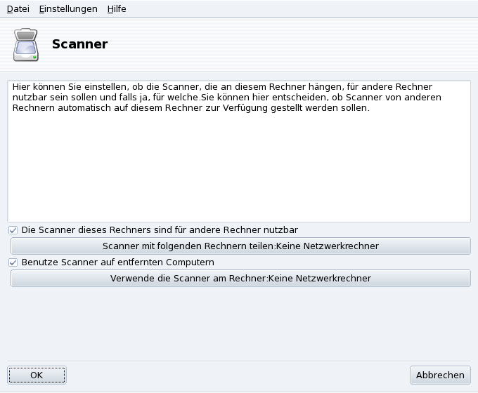 Gemeinsame Benutzung von Scannern in einem LAN