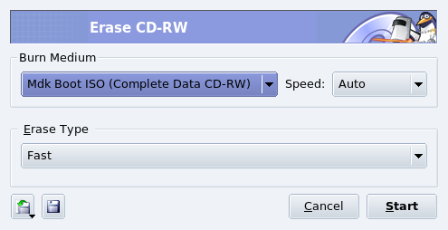 Setting CD-RW Blanking Options