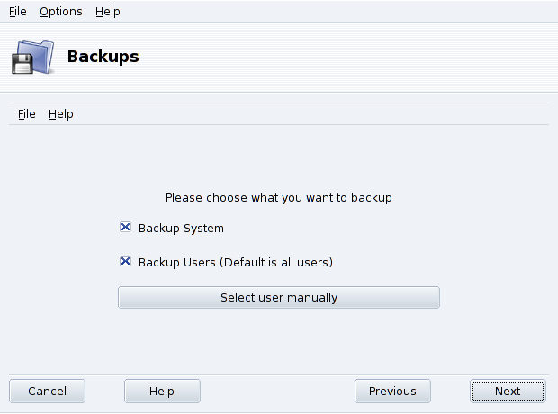 Selecting What to Backup
