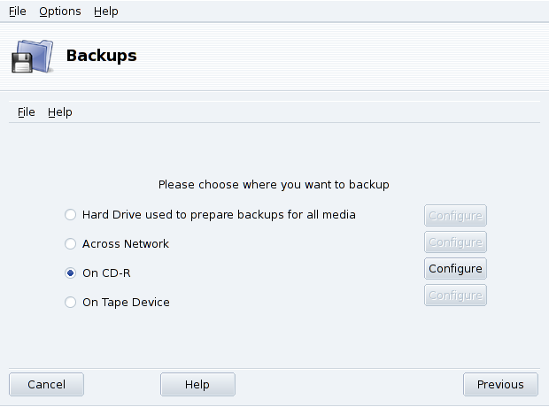 Selecting Where to Store the Backup
