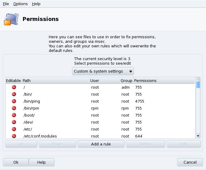 Configuring File-Permission Checks