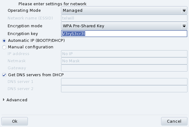 Changing Wireless Network Configuration