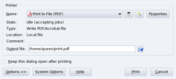 Generating a PDF File